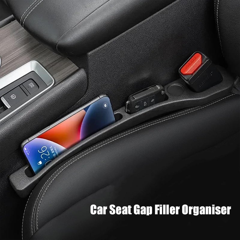Funngy Car Seat Gap Filler Organiser - 2 PCS Leak-Proof Storage Box for Phones, Keys, and Cards - Image 2