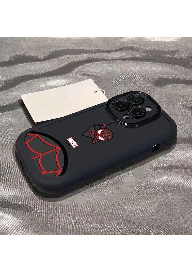 NIBEMINENT Cartoon Spider Man Protective TPU Case Cover For iPhone 15 Pro Max, Black