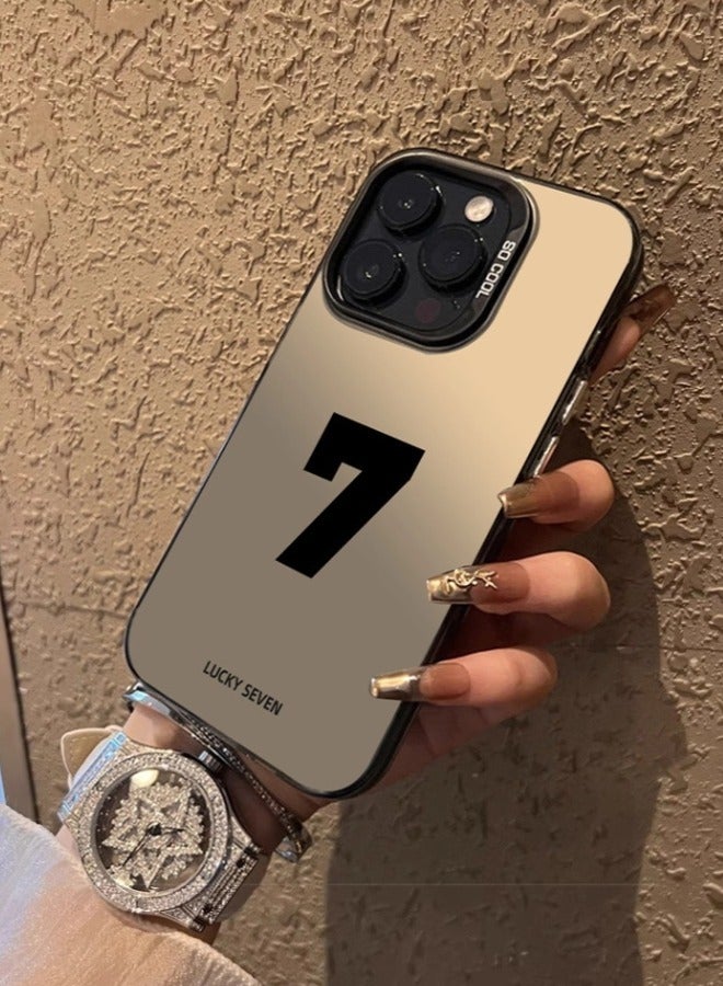 ShebSheb Lucky 7 Phone Case for iPhone 13 Pro,Matte Luxury Shockproof Slim Thin Phone Cover - Image 1