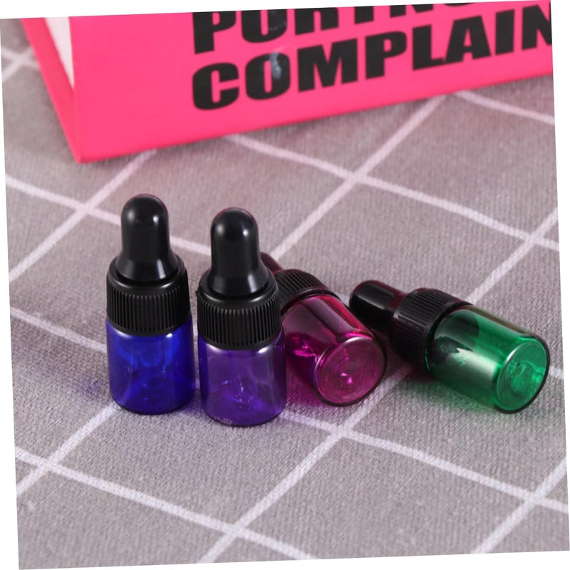 15 Pcs Black Refillable Essential Oil Glass Bottles With Lids For DIY Perfume Sample Vials - Image 4