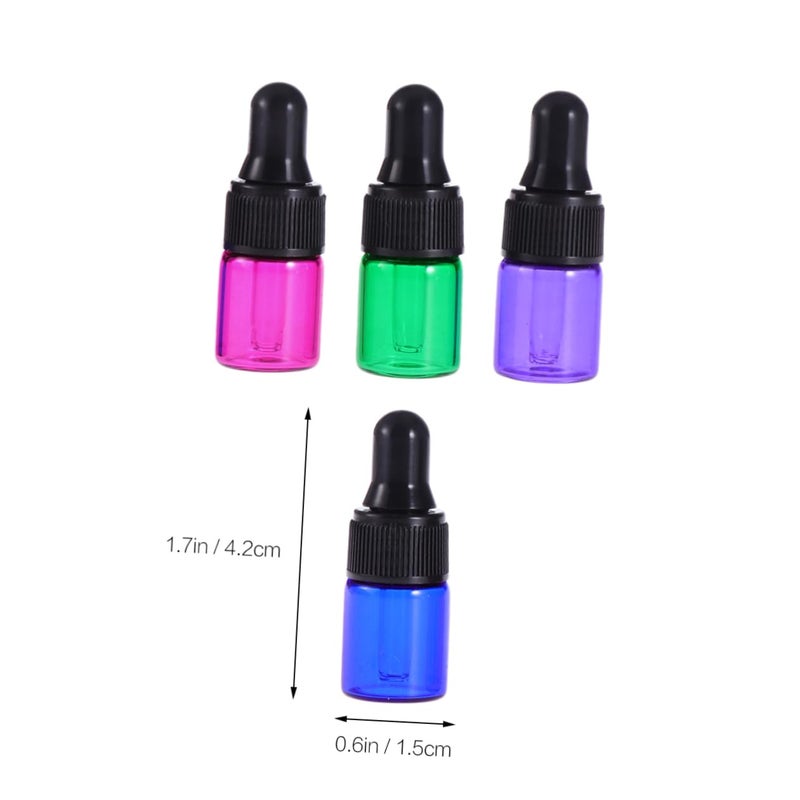 15 Pcs Black Refillable Essential Oil Glass Bottles With Lids For DIY Perfume Sample Vials - Image 3