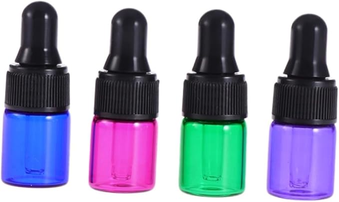 15 Pcs Black Refillable Essential Oil Glass Bottles With Lids For DIY Perfume Sample Vials - Image 1