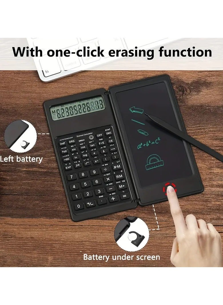 Scientific Calculators for Students, 10-Digit Large Screen, Math Calculator with Notepad, Classroom Must Haves for Middle High School Supplies & College (Black) - Image 4