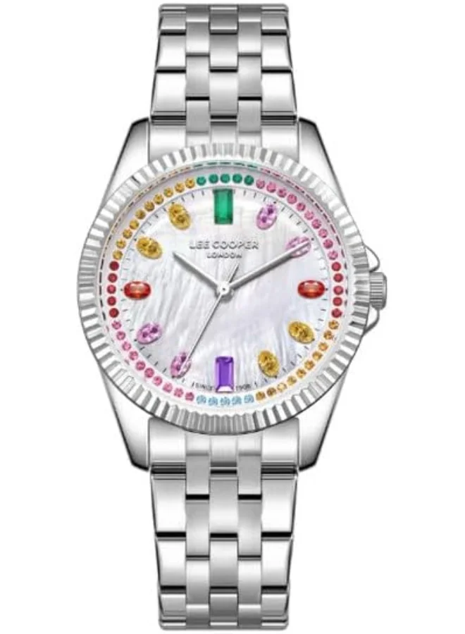 Lee Cooper Women's Watch, Analog Display and Metal Strap - LC08033.320, Silver