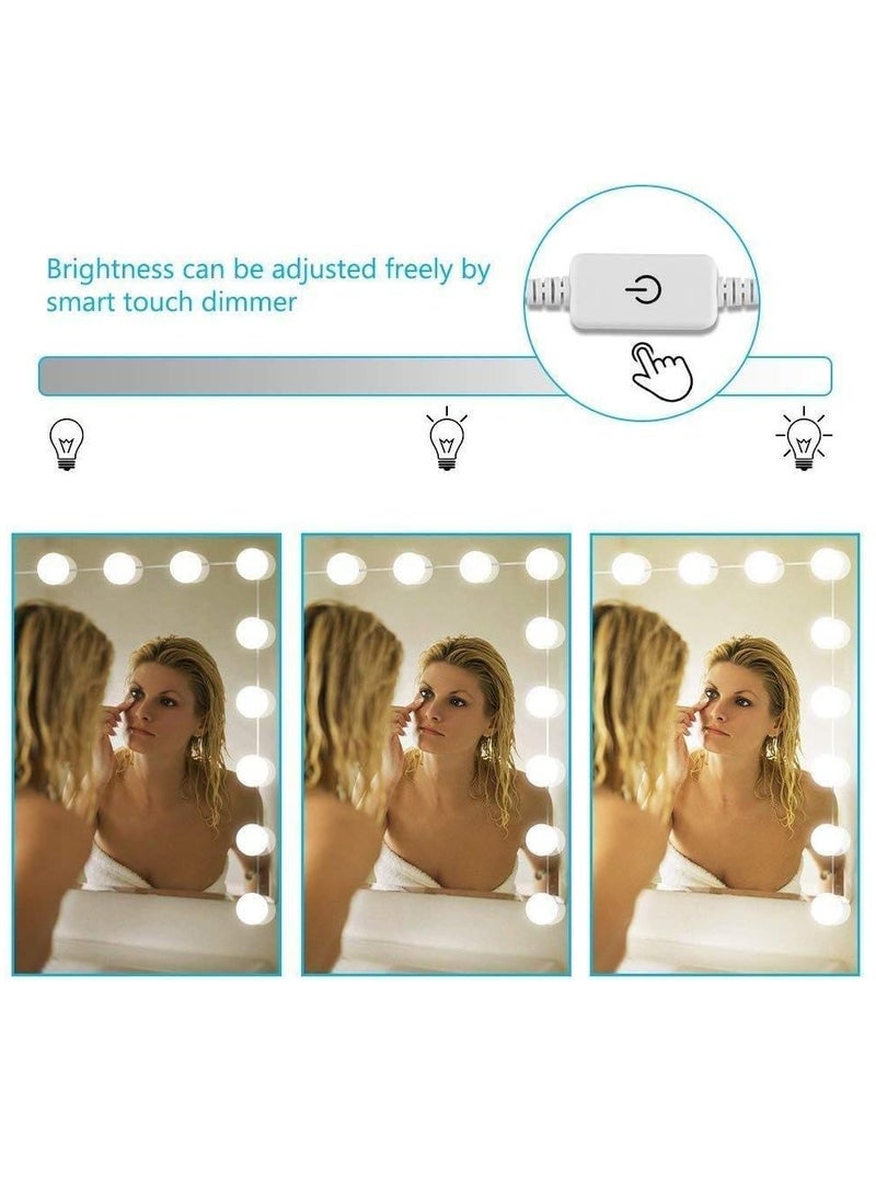 USB Charge LED Vanity Mirror Lights Hollywood Style Makeup Mirror Bulbs 10 LED Bulbs Kit with Touch Dimmer Lighting Fixture Strip for Makeup Vanity Table Set in Dressing Room - Image 5
