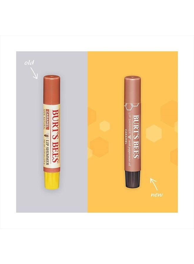 Burt's Bees Lip Balm Easter Basket Stuffers, Moisturizing Lip Shimmer Spring Gift for Women, for All Day Hydration, with Vitamin E & Coconut Oil, 100% Natural, Caramel, 0.09 Ounce (4 Pack) - Image 2