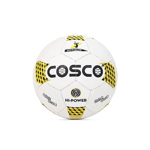 Cosco Synthetic Hi-Power Volley Ball, Size 4 (White/Black/Yellow) - Image 1