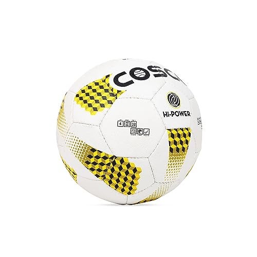 Cosco Synthetic Hi-Power Volley Ball, Size 4 (White/Black/Yellow) - Image 5