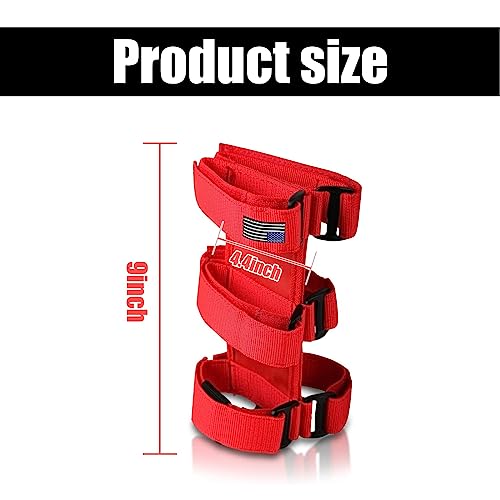gunhunt 1 PC Fire Extinguisher Mount American Flag Roll Bar Fire Extinguisher Holder Strap Adjustable Fire Extinguisher Fixed Belt for Jeep Wrangler 19652022 JK JKU TJ CJ Gladiator Black - Image 3