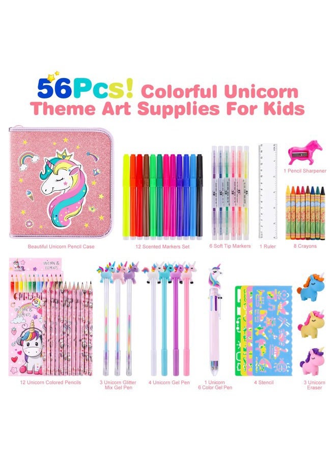 MAIGOZON Fruit Scented Markers Set with Unicorn Pencil Case - Image 2