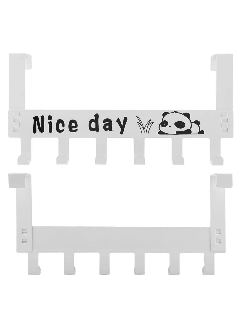 شماعة 6 خطافات معدنية قوية متعددة الإستخدام (أبيض) - Image 1