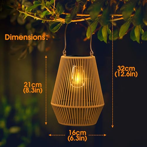 KagoLing Solar Lanterns, KagoLing Solar Lanterns Outdoor Waterproof Gifts for Women Hanging Lights Outdoor Waterproof Lamp Lights Decoration for Outside Garden,Yard,Patio,Porch,Trees,Lawn,Pathway Decor, 4 Pack - Image 5