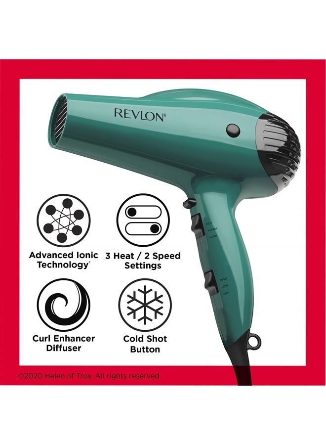 Revlon Volume Booster Hair Dryer | 1875W for Voluminous Lift and Body, (Green) - Image 5
