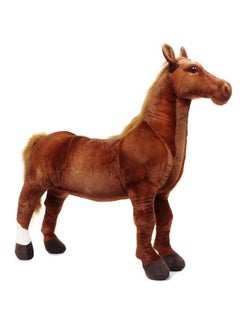 Tickles Soft Stuffed Plush Animal Standing Horse Toy For Kids (Size: 40 Cm Color: Brown)  - Image 4