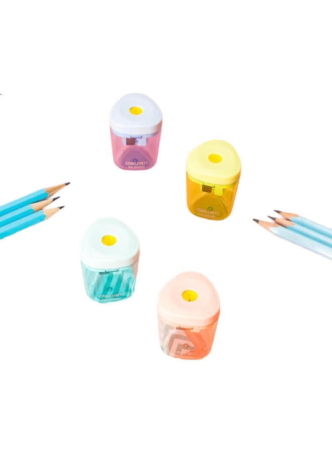 Deli 12-Pack Student Colored Pencil Sharpener, Stationery, Pencil Sharpener With Sealed Door, Pencil Sharpener, Teacher'S Reward, Student Stationery, Exam, Birthday, Back-To Gift, Mixed - Image 1