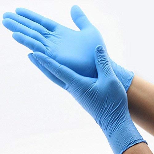 ETS Handpro ETSHandPro Nitrile Powder free multi purpose disposable food grade gloves Color Blue Pack of 100 Pcs Medium - Image 2