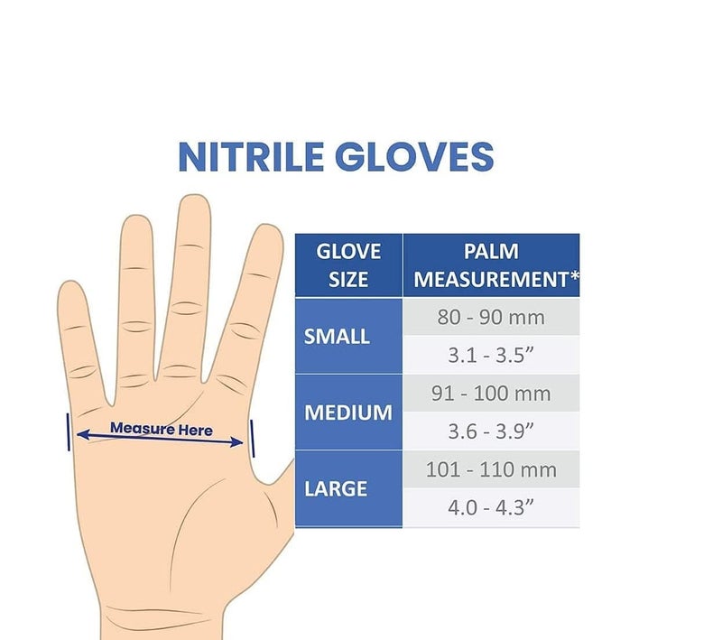 ETS Handpro ETSHandPro Nitrile Powder free multi purpose disposable food grade gloves Color Blue Pack of 100 Pcs Medium - Image 5