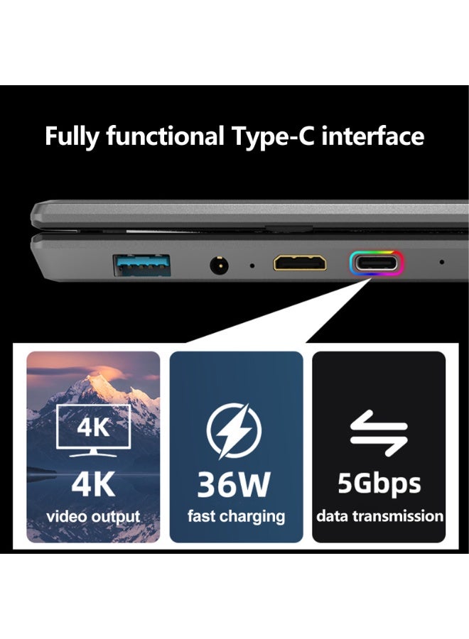 MOLEWHALE 10.5" Dual Touchscreen Laptop, Intel Celeron N100, 16GB RAM, 512 GB SSD English Silver - Image 5