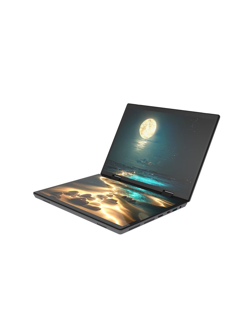 MOLEWHALE 10.5" Dual Touchscreen Laptop, Intel Celeron N100, 16GB RAM, 512 GB SSD English Silver - Image 1