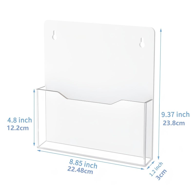 Magnetic File Holder Wall Mounted Large Pocket Magazine Organizer For Refrigerator Locker Whiteboard - Image 3