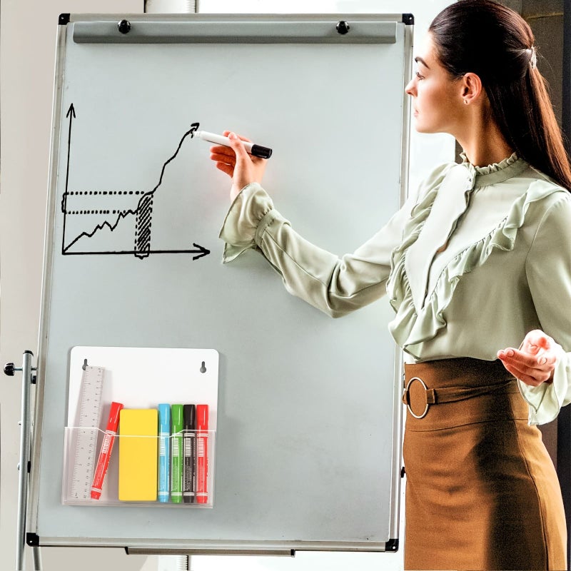 Magnetic File Holder Wall Mounted Large Pocket Magazine Organizer For Refrigerator Locker Whiteboard - Image 4