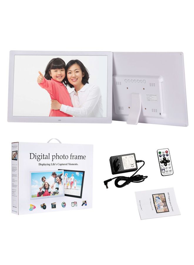 17-inch High-definition 1080p Digital Photo Frame Led Display Lcd Screen Wall-mounted Picture Advertising Machine-Color:17 Inch White (with Hdmi Interface)  - Image 1