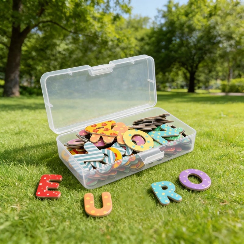 YSYONM 100 Pcs Alphabet Magnets for Refrigerator Uppercase Lowercase Magnetic Letters Fridge ABC Magnet for Preschool Learning Spelling - Image 5