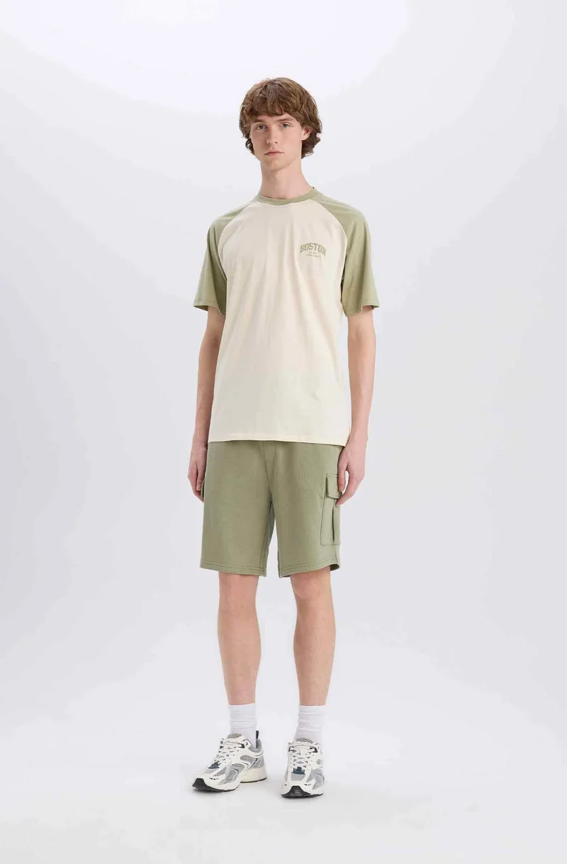 ديفاكتو Regular Fit Tied Waist Cargo Shorts