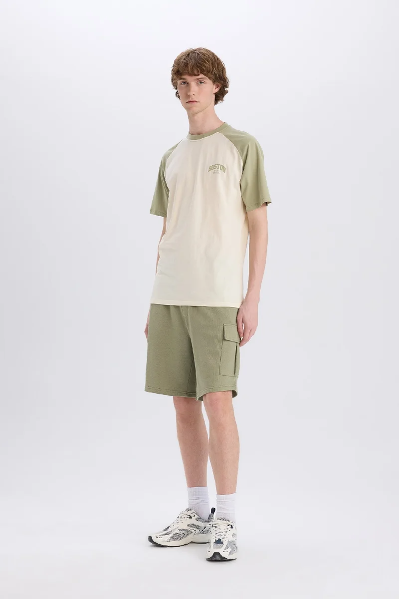 ديفاكتو Regular Fit Tied Waist Cargo Shorts