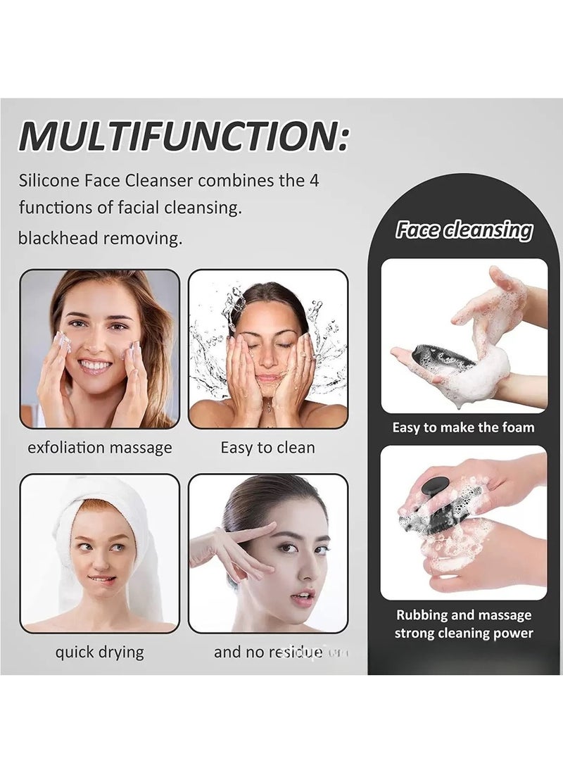 Loquat Shampoo Body Brush, Silicone Exfoliating Body Scrubber for Use in Shower, Premium Silicone Loofah, Head Scrubber, Scalp Massager, Easy to Clean - Image 5