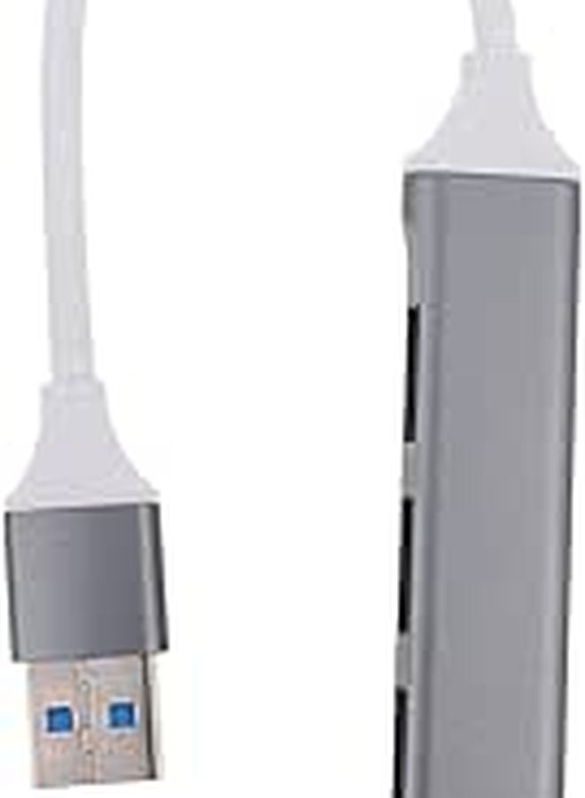 USB Hub Multi Port Expander with Extender Cable for Laptop PC Desktop Gaming Dark Gray - Image 1