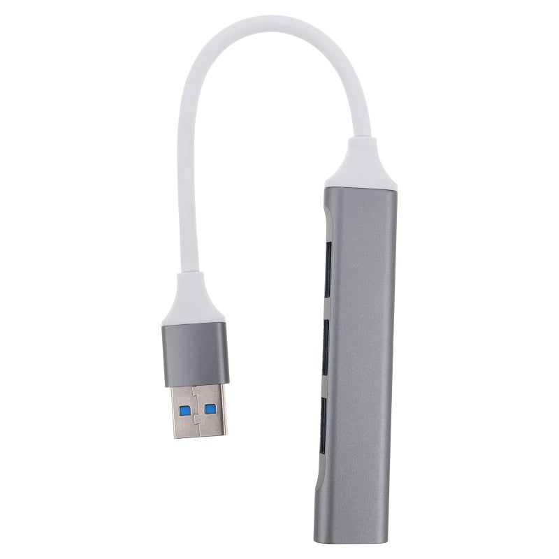 USB Hub Multi Port Expander with Extender Cable for Laptop PC Desktop Gaming Dark Gray - Image 2