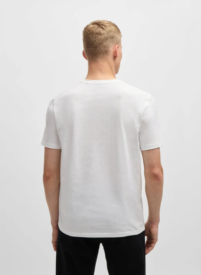 بوس تيشيرت قطن جيرسيه بشعار