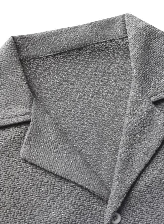 Take Two Men Textured Knit Short Sleeve Shirt - Image 2