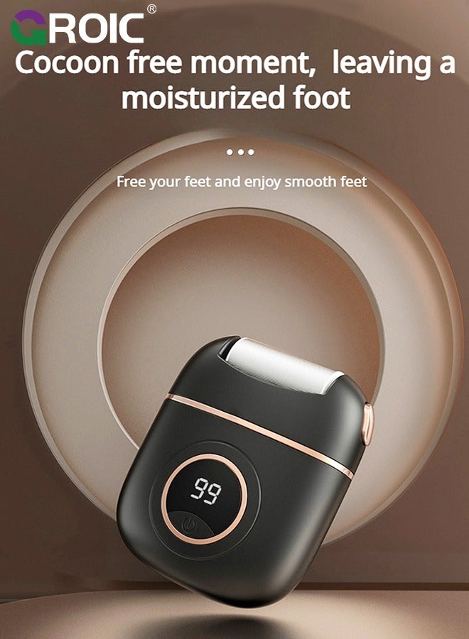 GROIC Electric Callus Remover for Feet, Rechargeable Pedicure Tools Foot Care Kit, Callus Remover for Feet with 3 Roller Heads,2 Speed, Battery Display for Remove Cracked Heels Calluses and Hard Skin - Image 2