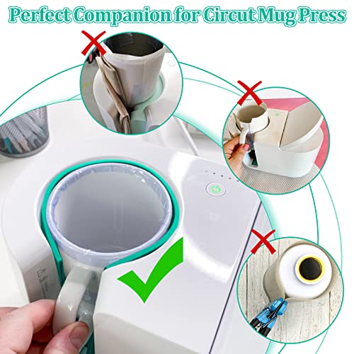ZOCONE Sublimation Tumblers Wrap Set for Cricut Mug Press Accessories, 3 Thickness Silicone Mug Tumbler Wrap Sublimation Blanks Products for Heat Press Sublimation Machine, 9.8 x 4.7 Inch (Green) - Image 5