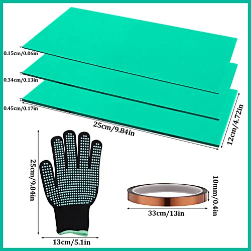 ZOCONE Sublimation Tumblers Wrap Set for Cricut Mug Press Accessories, 3 Thickness Silicone Mug Tumbler Wrap Sublimation Blanks Products for Heat Press Sublimation Machine, 9.8 x 4.7 Inch (Green) - Image 3