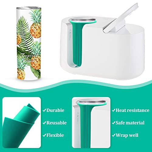 ZOCONE Sublimation Tumblers Wrap Set for Cricut Mug Press Accessories, 3 Thickness Silicone Mug Tumbler Wrap Sublimation Blanks Products for Heat Press Sublimation Machine, 9.8 x 4.7 Inch (Green) - Image 4