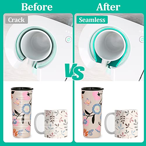 ZOCONE Sublimation Tumblers Wrap Set for Cricut Mug Press Accessories, 3 Thickness Silicone Mug Tumbler Wrap Sublimation Blanks Products for Heat Press Sublimation Machine, 9.8 x 4.7 Inch (Green) - Image 2