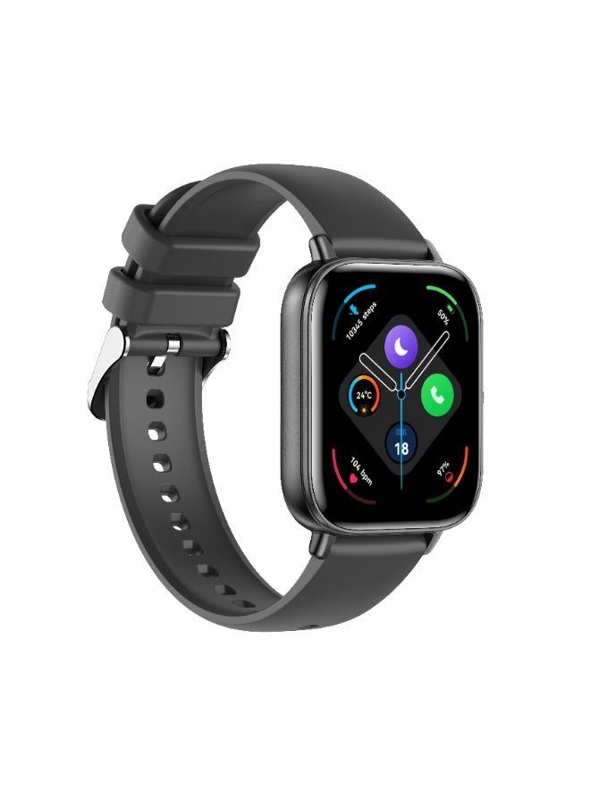 Xcell Xcell Apollo W5 Smartwatch, 1.85" HD Display, Bluetooth Calling, Magnetic Charging, Heart-Rate/BP/SpO₂, IP67, 7-Day Battery, Multi Language, iOS/Android Compatible- Black Frame with Black Strap  - Image 2