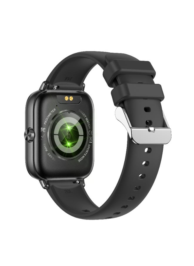 Xcell Xcell Apollo W5 Smartwatch, 1.85" HD Display, Bluetooth Calling, Magnetic Charging, Heart-Rate/BP/SpO₂, IP67, 7-Day Battery, Multi Language, iOS/Android Compatible- Black Frame with Black Strap  - Image 3