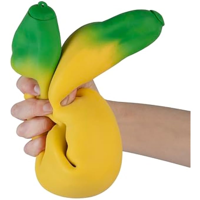 ORB Easy Sqweezy Giant Stretchy Banana - Stretches Up to 6 Feet Long - Huge Jumbo Sized Squishy Fruit Toy, Perfect to Squeeze for Stress Relief - Fun Sensory / Fidget Novelty Toy for Kids and Adults - Image 3