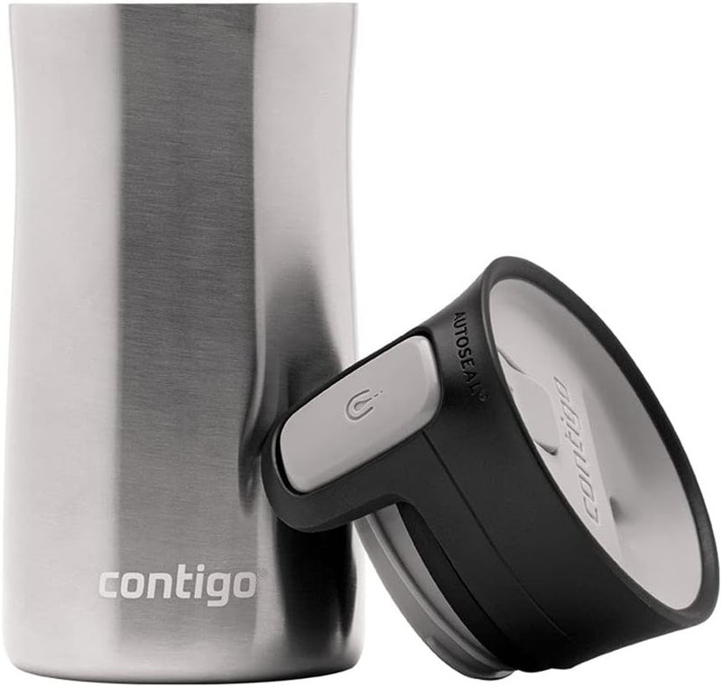 كونتيجو كوب حراري Contigo Pinnacle Autoseal 300 مل، كوب معزول من الفولاذ المقاوم للصدأ، كوب فراغي للمشروبات الباردة أو الساخنة، خالٍ من BPA، كوب مانع للتسرب - فولاذ مقاوم للصدأ - Image 1