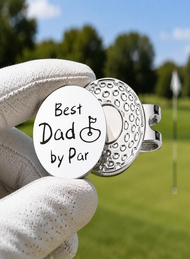 Raddimelo Golf for Dad, Best Dad by Par for Daddy Husband Boyfriend Stepdad Father in Law from Daughter Son, Best Papa by Par Golf Ball Marker for Papa Men Golfers Birthday Gift - Image 2