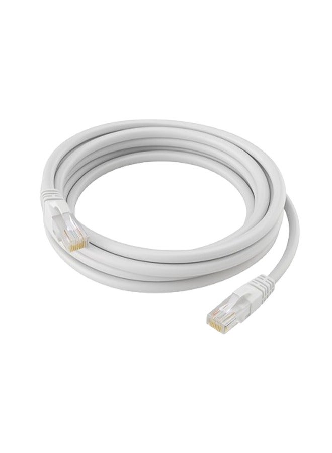 كيبل إيثرنت للكمبيوتر بطول 1.5 متر، سلك شبكة Lan RJ45 للكمبيوتر الشخصي - أبيض - Image 1
