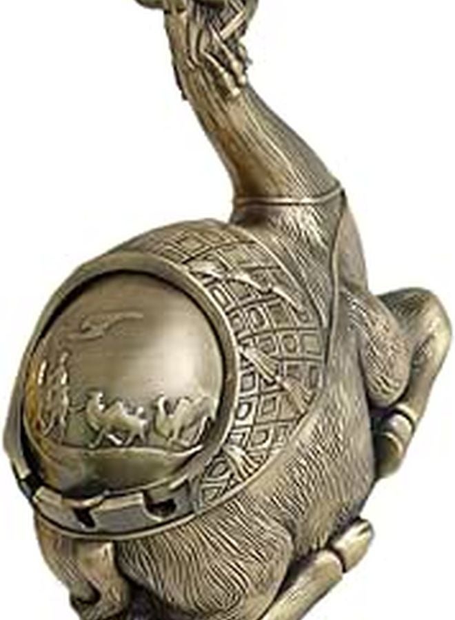 Large Vintage Camel Metal Ashtray with Lid Windproof Indoor Outdoor Home Patio Decoration - Image 1