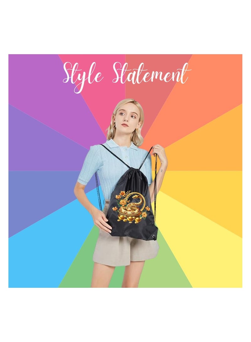 PRINTSHOP4ME Chinese New Year Pack Of 3 Drawstring Bags For Men And Women-Durable Sports Backpack For Kids,Great For School And College,Everyday Use,Lightweight With Printed - Image 5