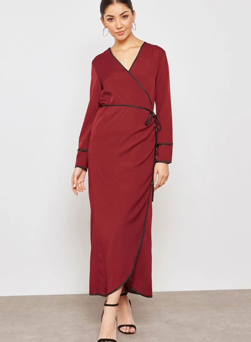 Ginger Wrap Front Maxi Dress