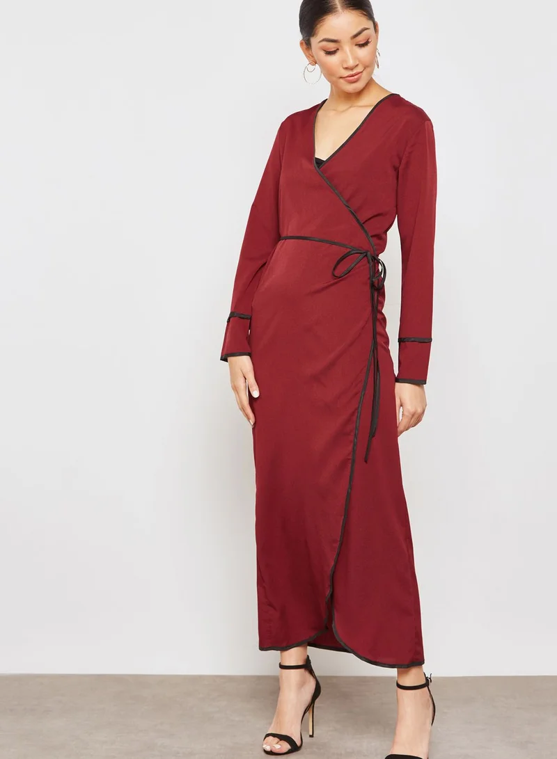 Ginger Wrap Front Maxi Dress