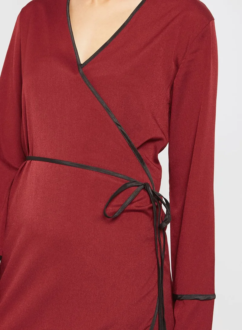 Ginger Wrap Front Maxi Dress